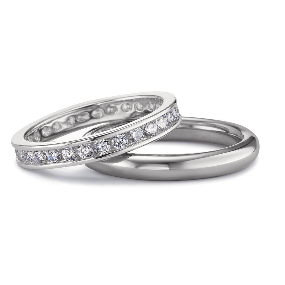 Anelli di memoria Argento Zirconia bianco rodiato