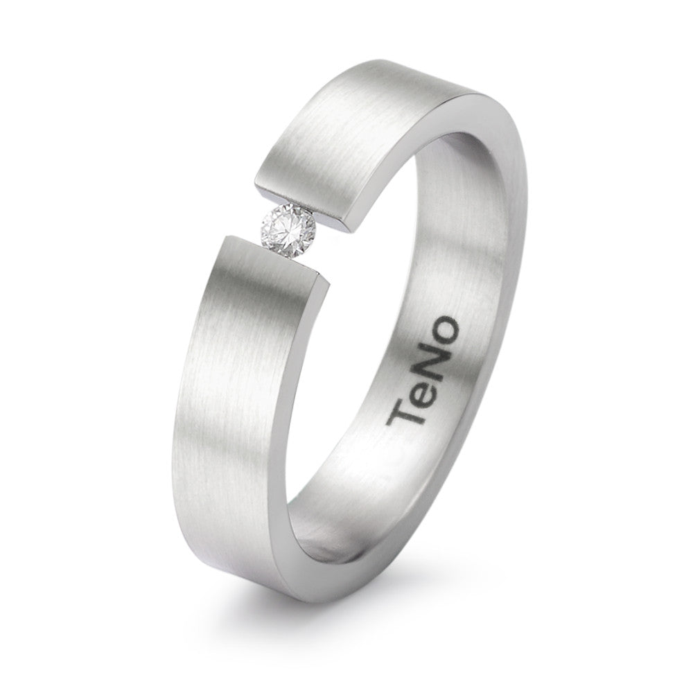 Anello Acciaio inossidabile Diamante 0.04 ct, tw-si
