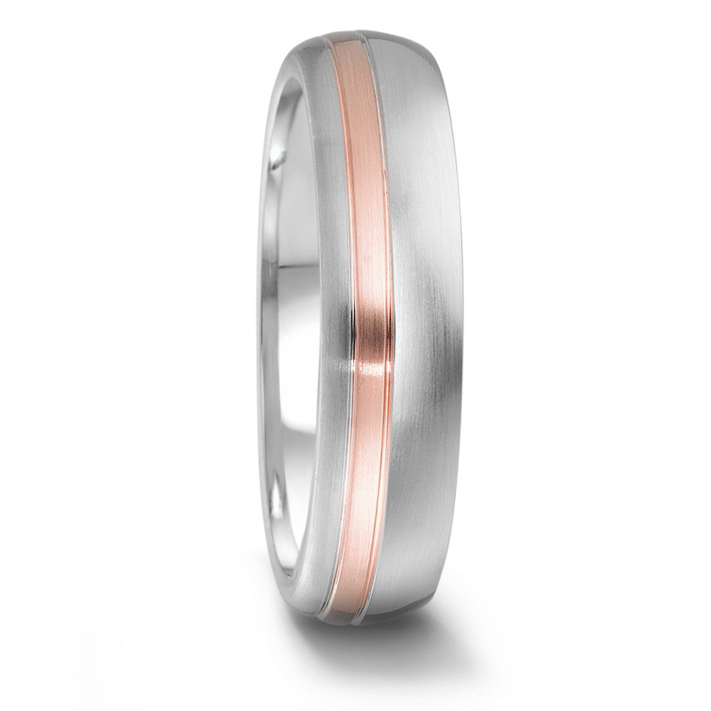 Anello del partner Acciaio inossidabile, Oro rosa 750/18 carati