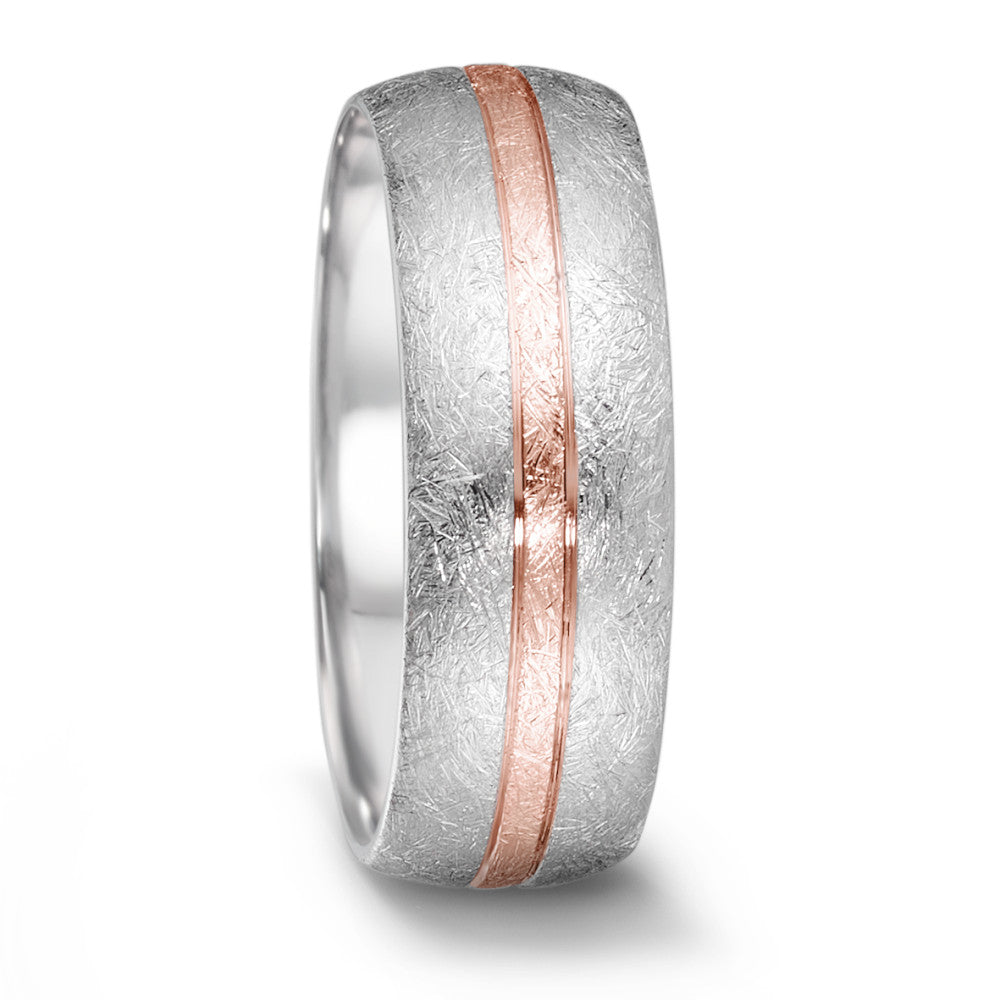 Anello Acciaio inossidabile, Oro rosa 750/18 carati