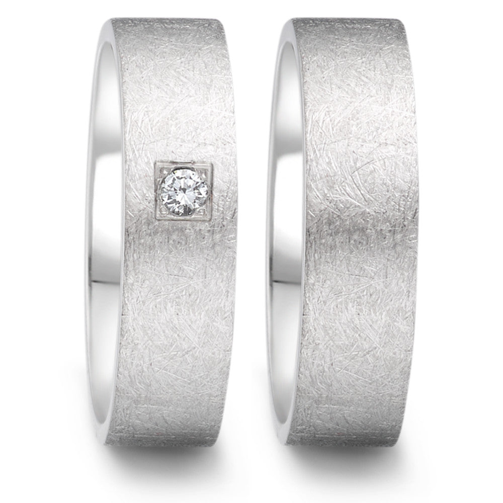 Anello del partner Acciaio inossidabile Diamante 0.06 ct, tw-si