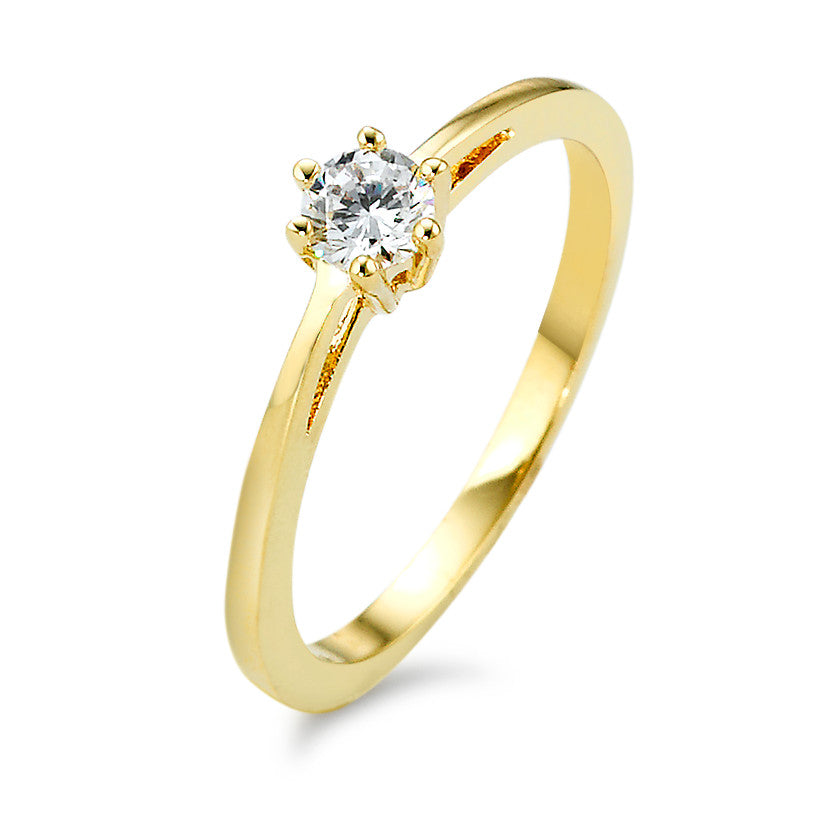 Anello solitario Bronzo Zirconia 4 mm