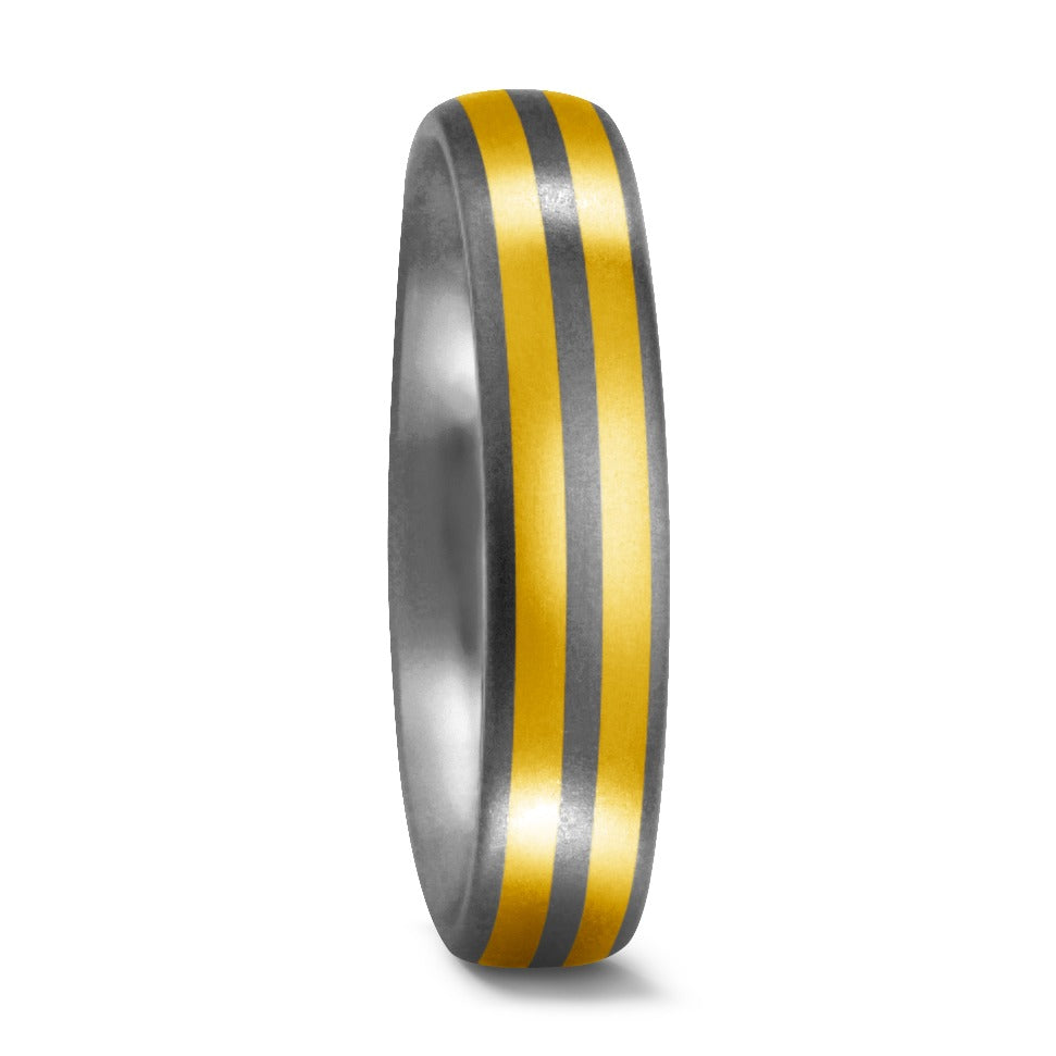 Anello del partner Titanio, Oro giallo 750/18 carati
