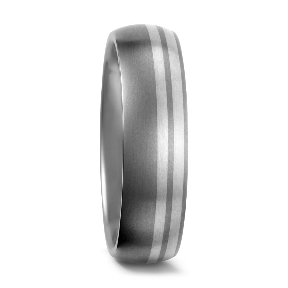Anello Titanio, Oro bianco 750/18 carati