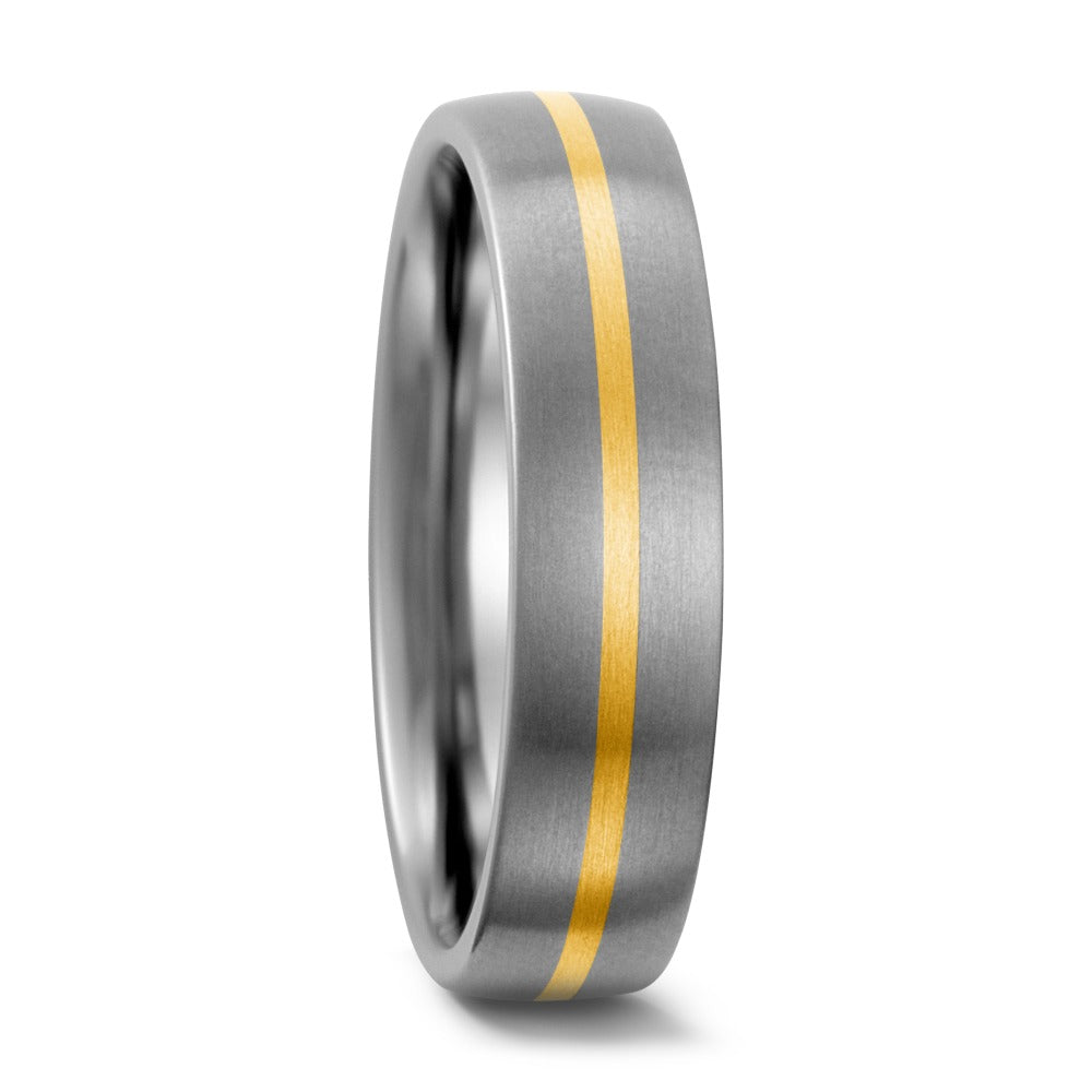 Anello del partner Titanio, Oro giallo 750/18 carati