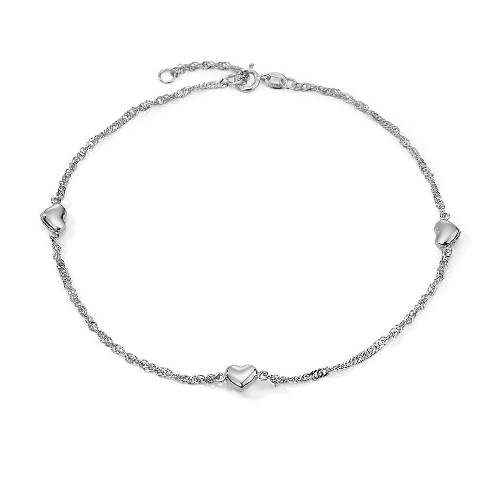 Cavigliera Argento Cuore 23-25 cm