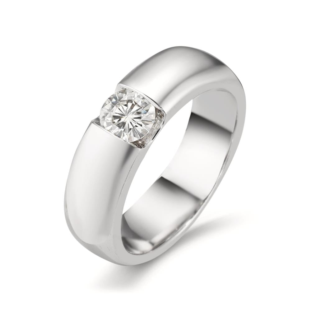 Anello solitario Oro bianco 375/9K Moissanite