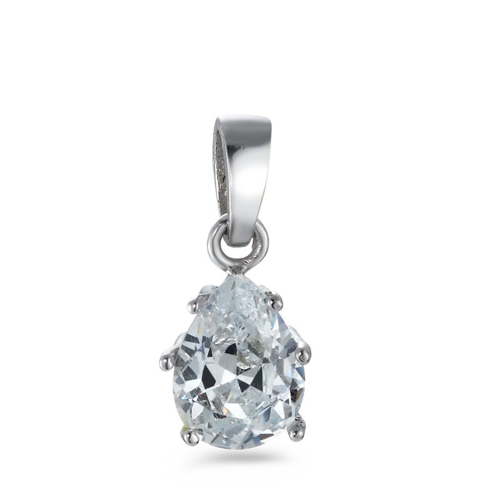 Ciondolo Oro bianco 375/9K Zirconia bianco