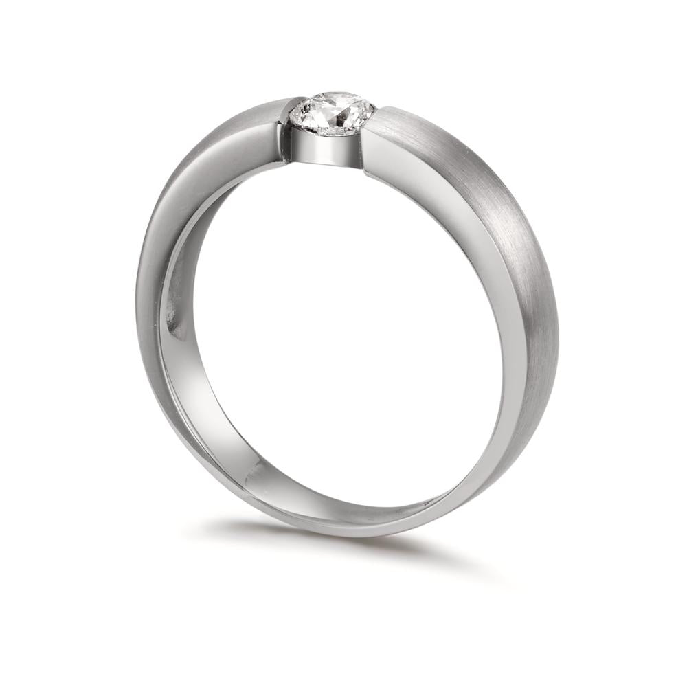 Anello solitario Oro bianco 750/18 carati Diamante bianco, 0.30 ct, w-si
