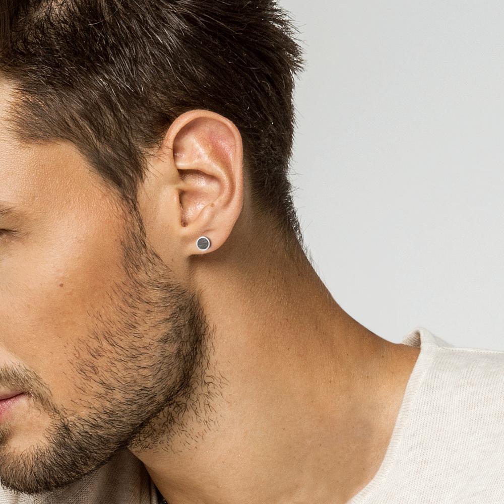 Orecchini a bottone 1 pz Acciaio inossidabile rivestimento IP Ø6 mm