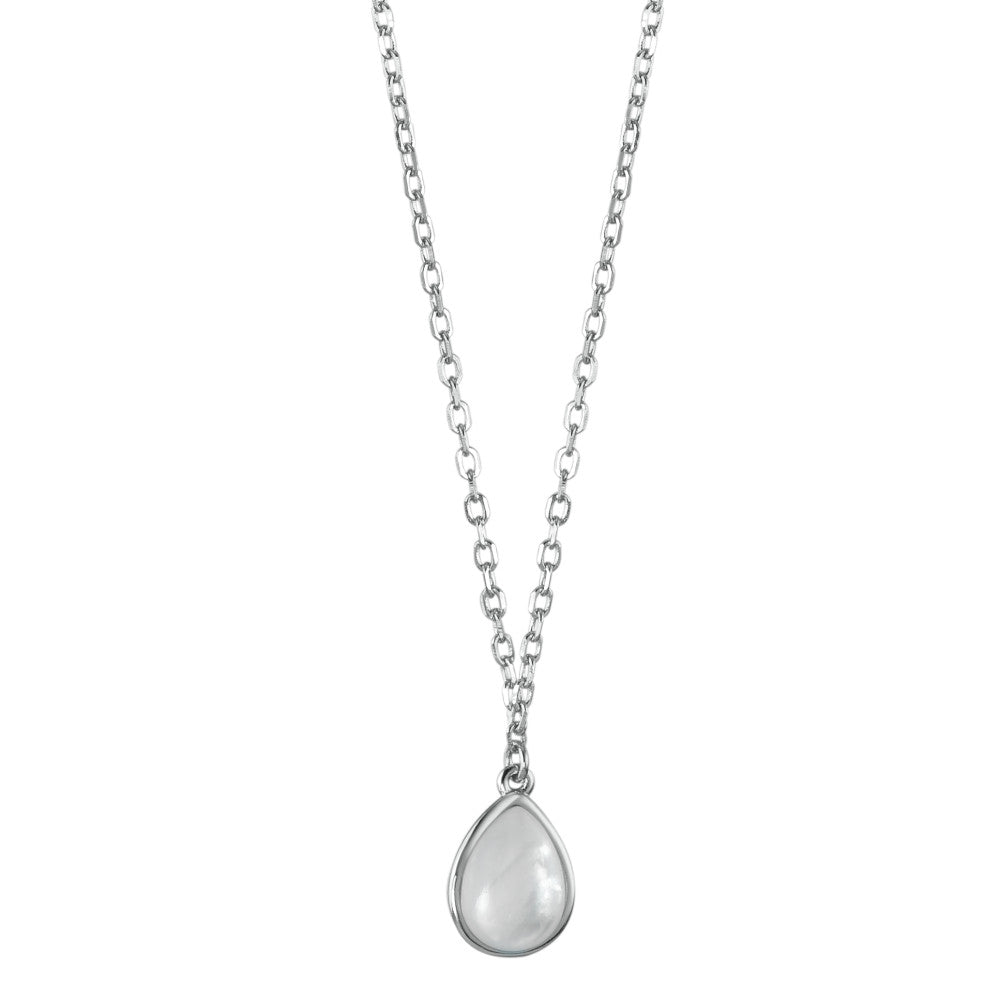 Collana Argento rodiato Madreperla 42-45 cm