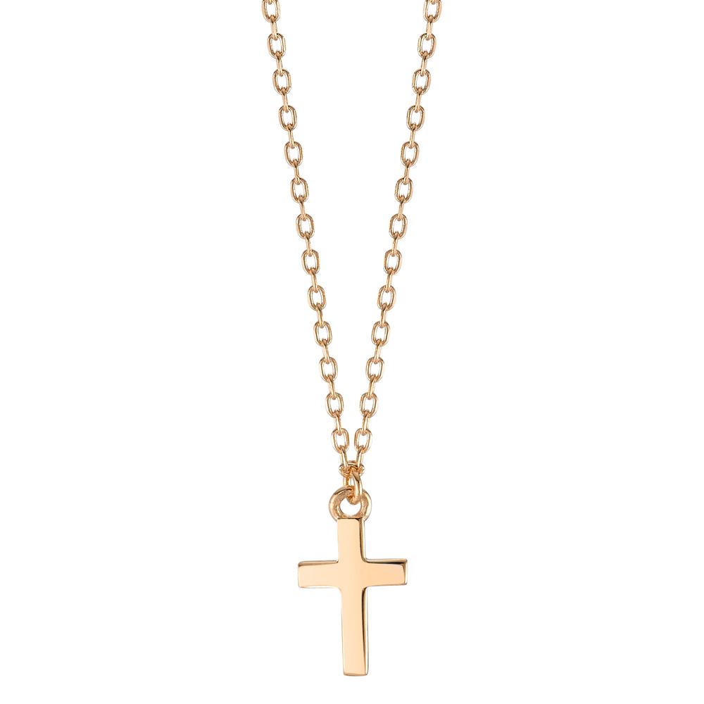 Collana Argento giallo dorato Croce 40-43 cm