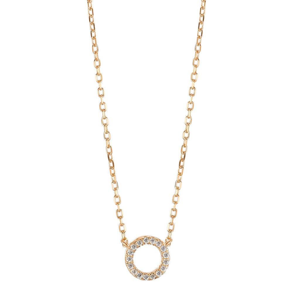 Collana Argento Zirconia giallo dorato 40-45 cm