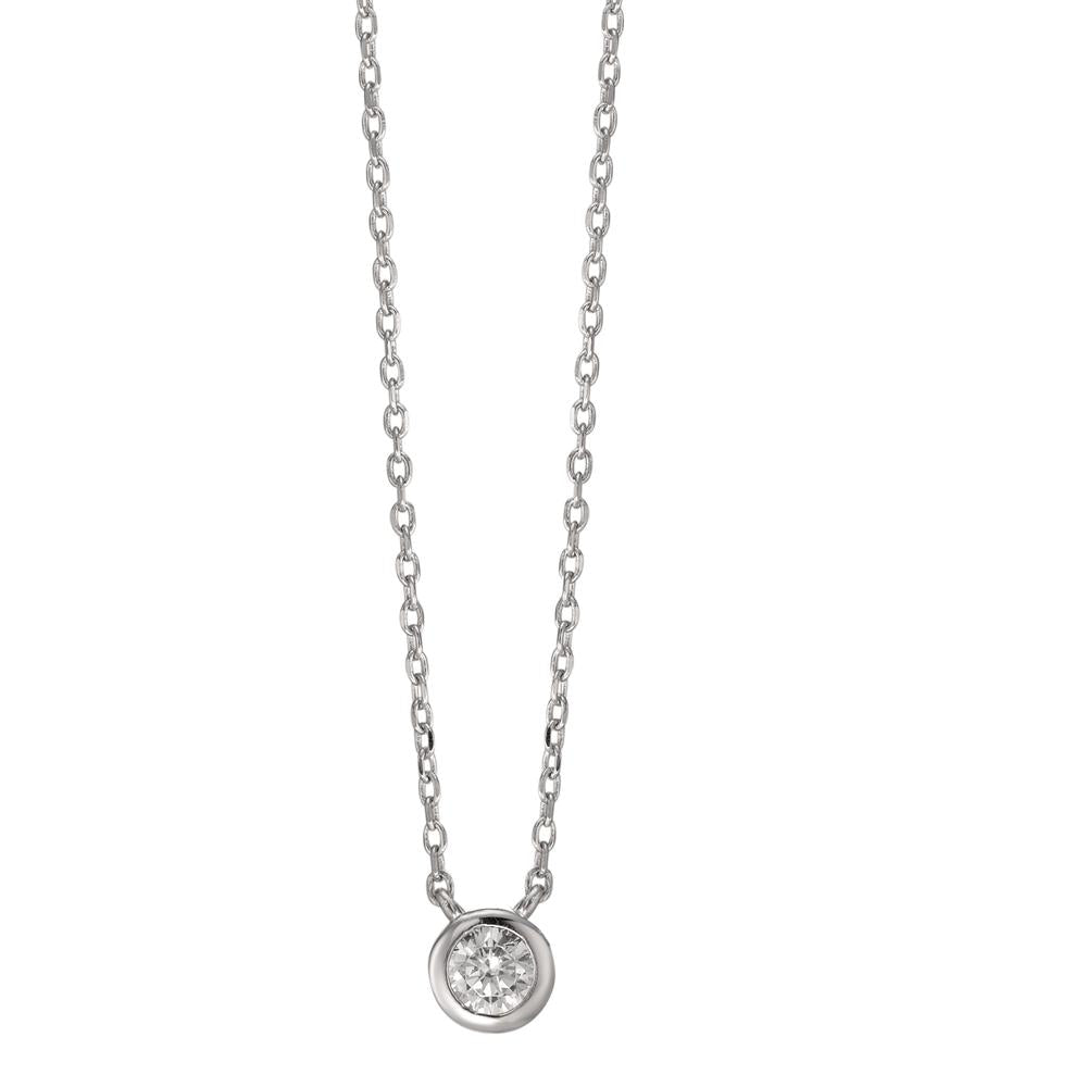Collana Argento Zirconia rodiato 40-45 cm Ø5.5 mm