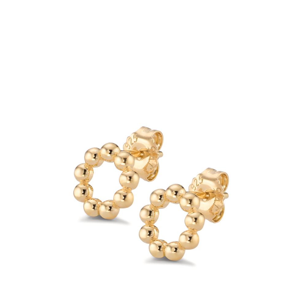 Orecchini a bottone Argento giallo dorato Ø9.5 mm