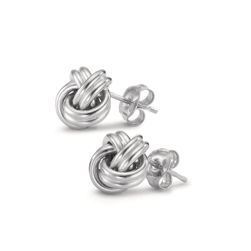 Orecchini a bottone Argento rodiato Nodo Ø10 mm
