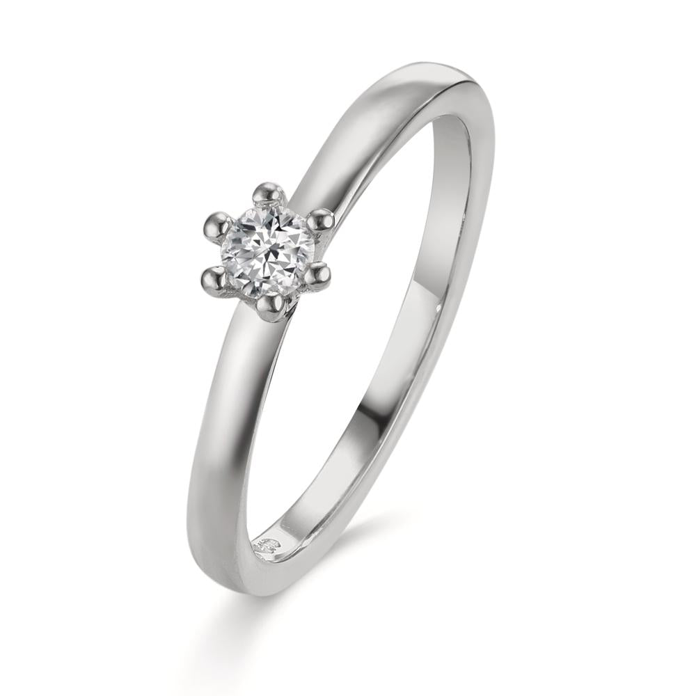Anello solitario Platino 950 Diamante 0.15 ct, w-si