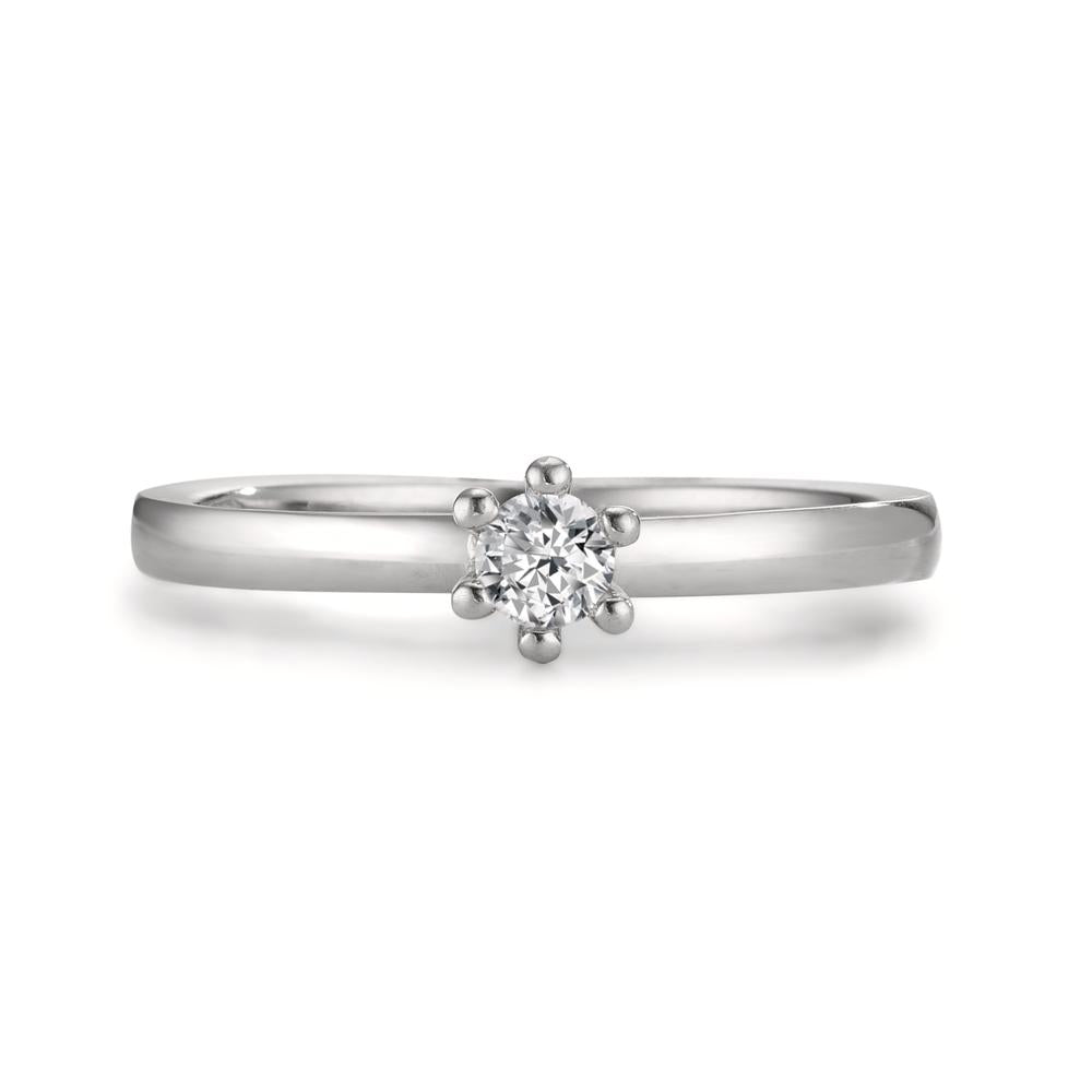 Anello solitario Platino 950 Diamante 0.15 ct, w-si