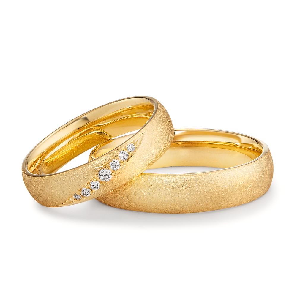 Anello del partner Oro giallo 750/18 carati Diamante 0.066 ct, tw-vsi