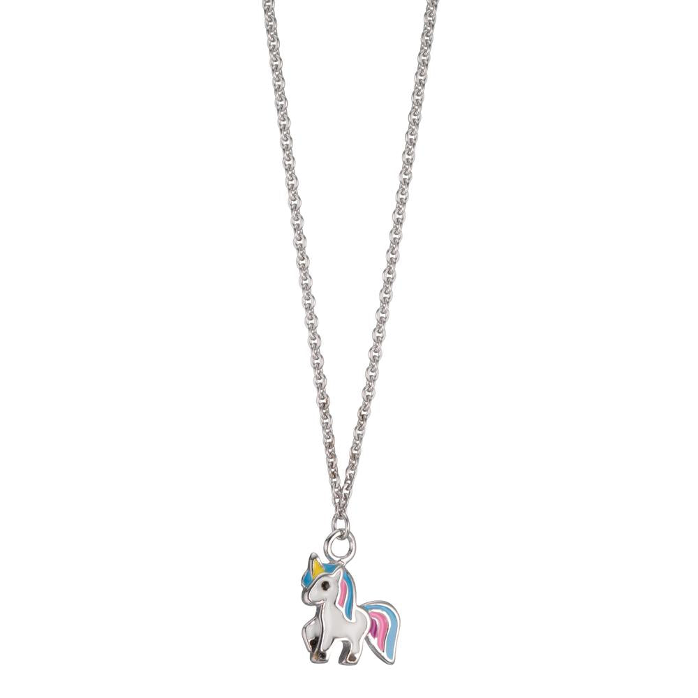 Collana Argento rodiato Unicorno 36 cm