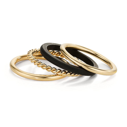 Anello Oro giallo 750/18 carati, Carbonio