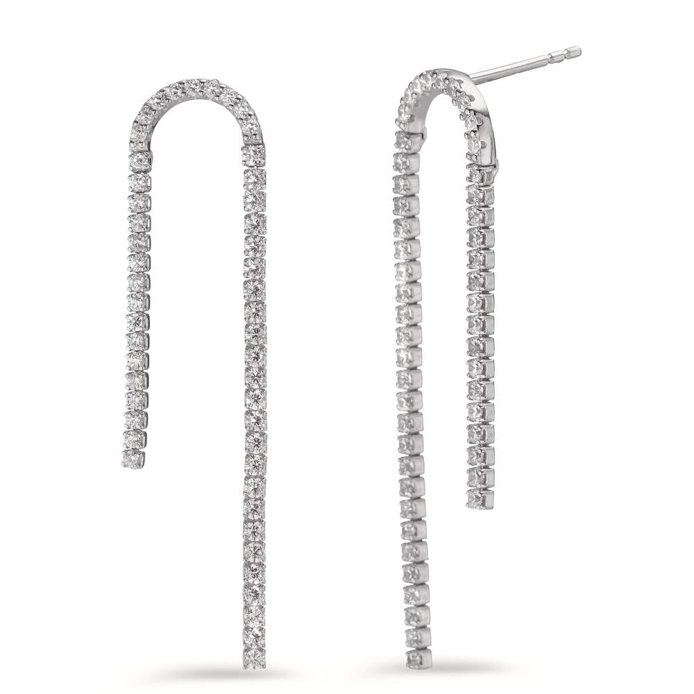 Suplight Orecchini Argento 925 Con Zirconia A Forma Di Cuore, Pietre Portafortuna Dei 12 Mesi, In Confezione Regalo