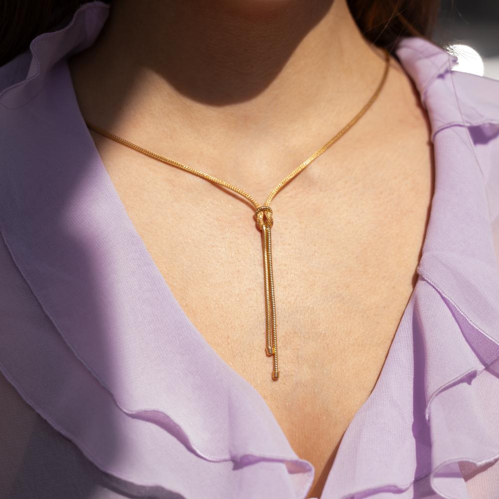 Collana Argento giallo dorato 50 cm