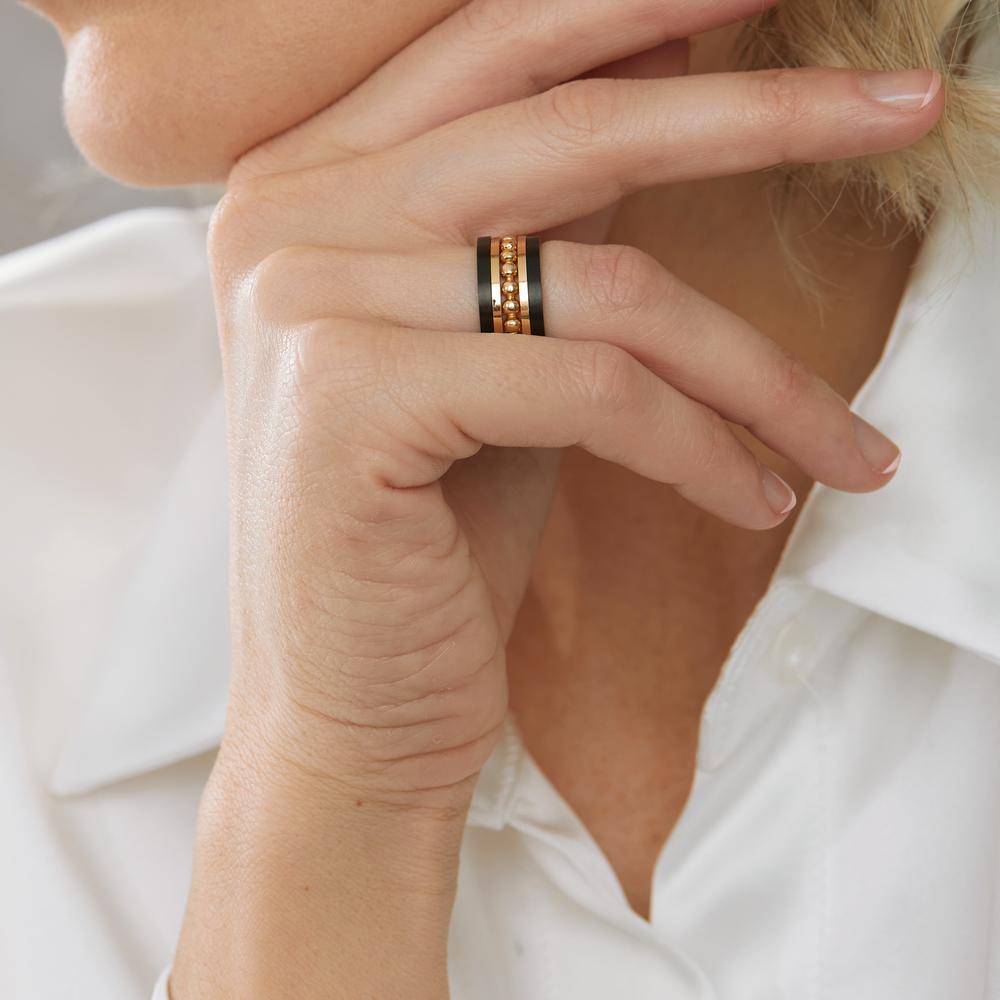 Set di anelli Oro giallo 750/18 carati, Titanio