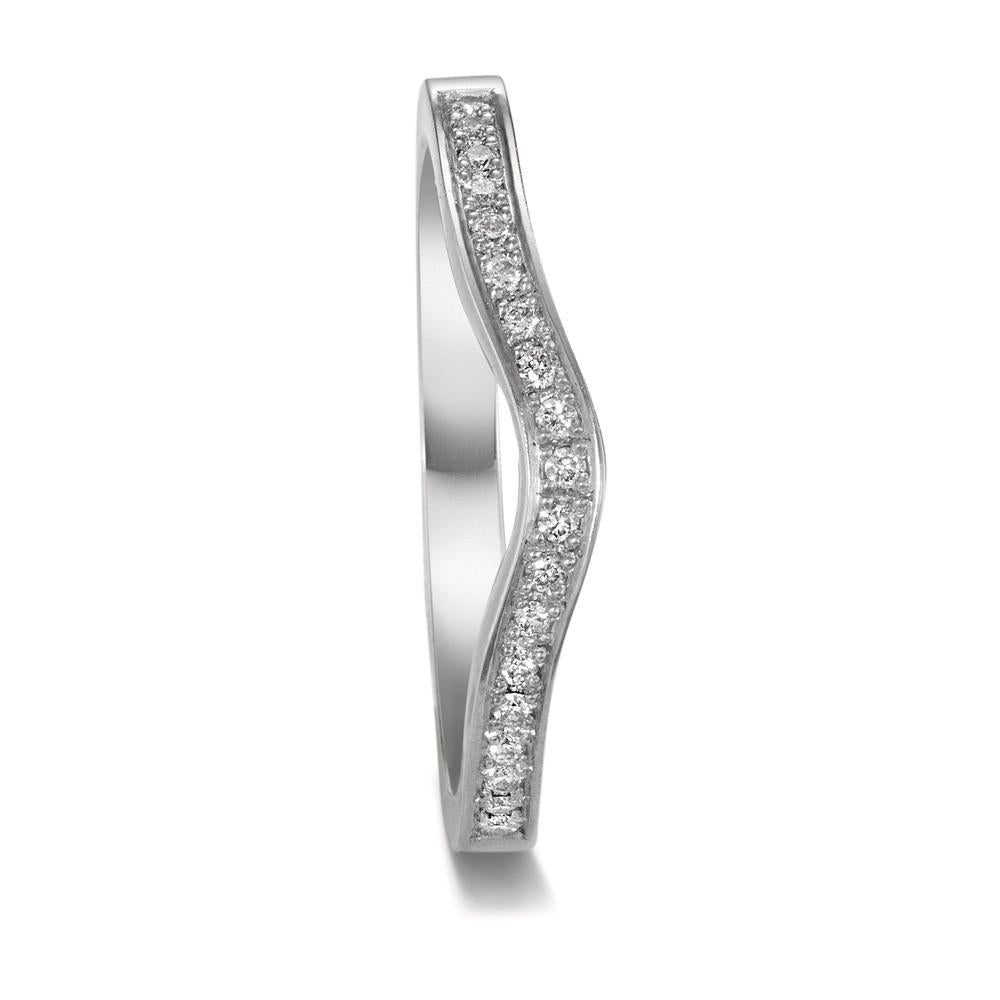 Anelli di memoria Oro bianco 750/18 carati Diamante 0.095 ct, 19 pietra, tw-vsi