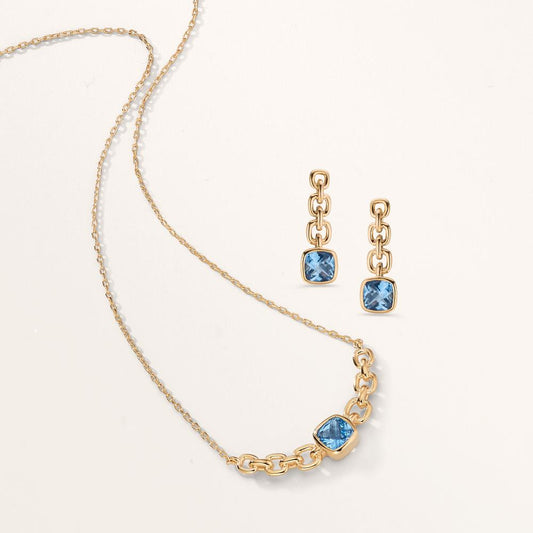 Collana Bronzo Zirconia dorato 40-45 cm