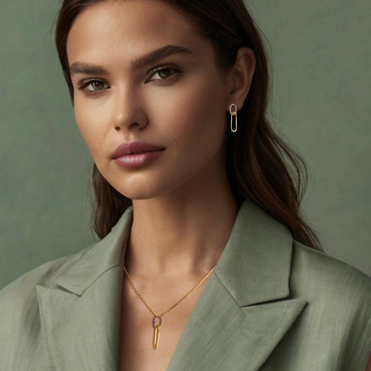 Collana Bronzo Zirconia 40-45 cm