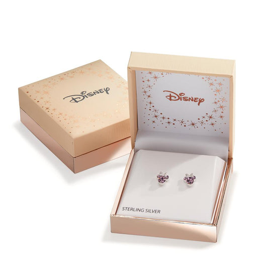 Orecchini a bottone Argento Zirconia Viola, 6 pietra Ø6 mm