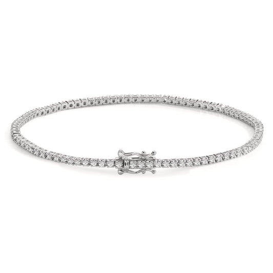 Bracciale Oro bianco 750/18 carati Diamante 1 ct, 92 pietra, w-si 19 cm