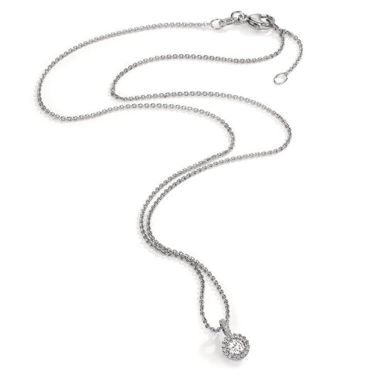 Collana Oro bianco 750/18 carati Diamante 0.24 ct, w-si 40-42 cm