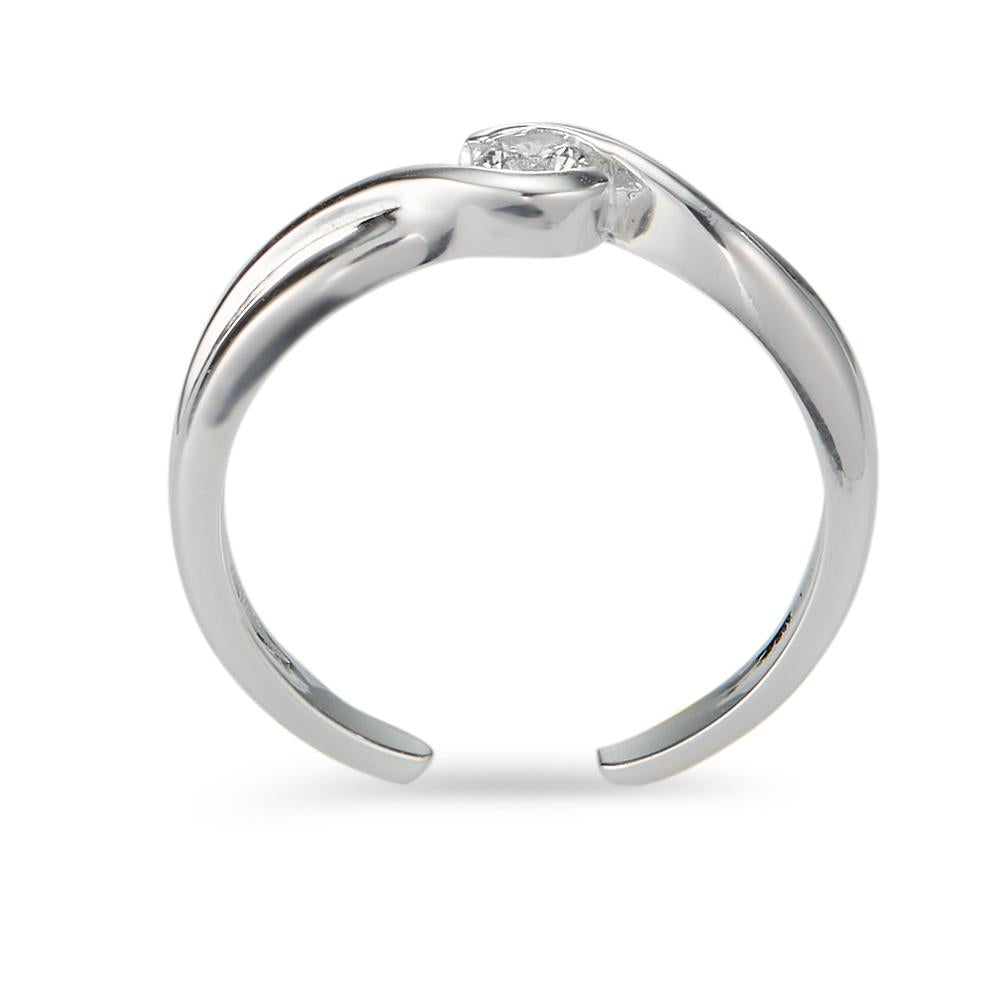 Anello per le dita dei piedi Argento Zirconia