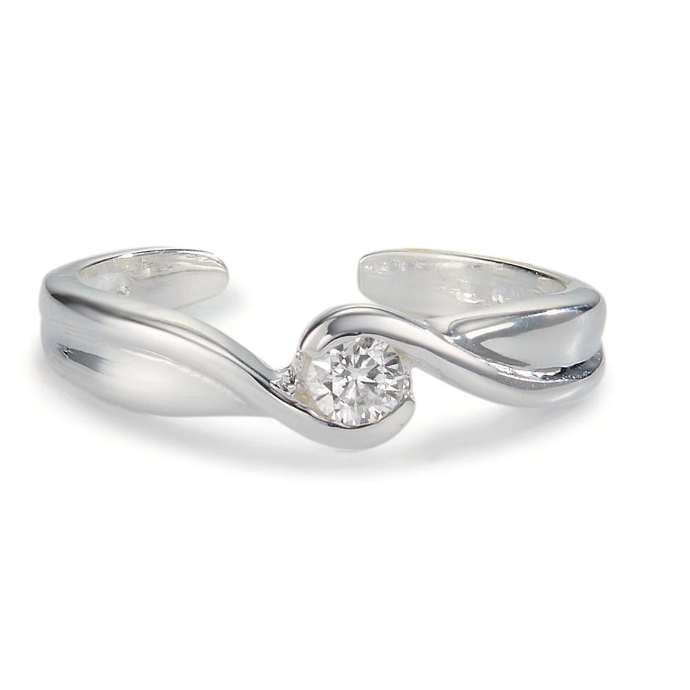 Anello per le dita dei piedi Argento Zirconia