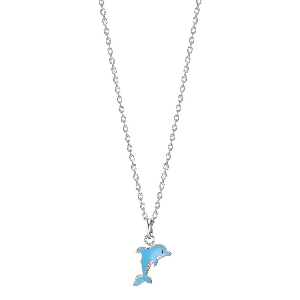 Catena con ciondolo Argento rodiato Delfino 36-38 cm