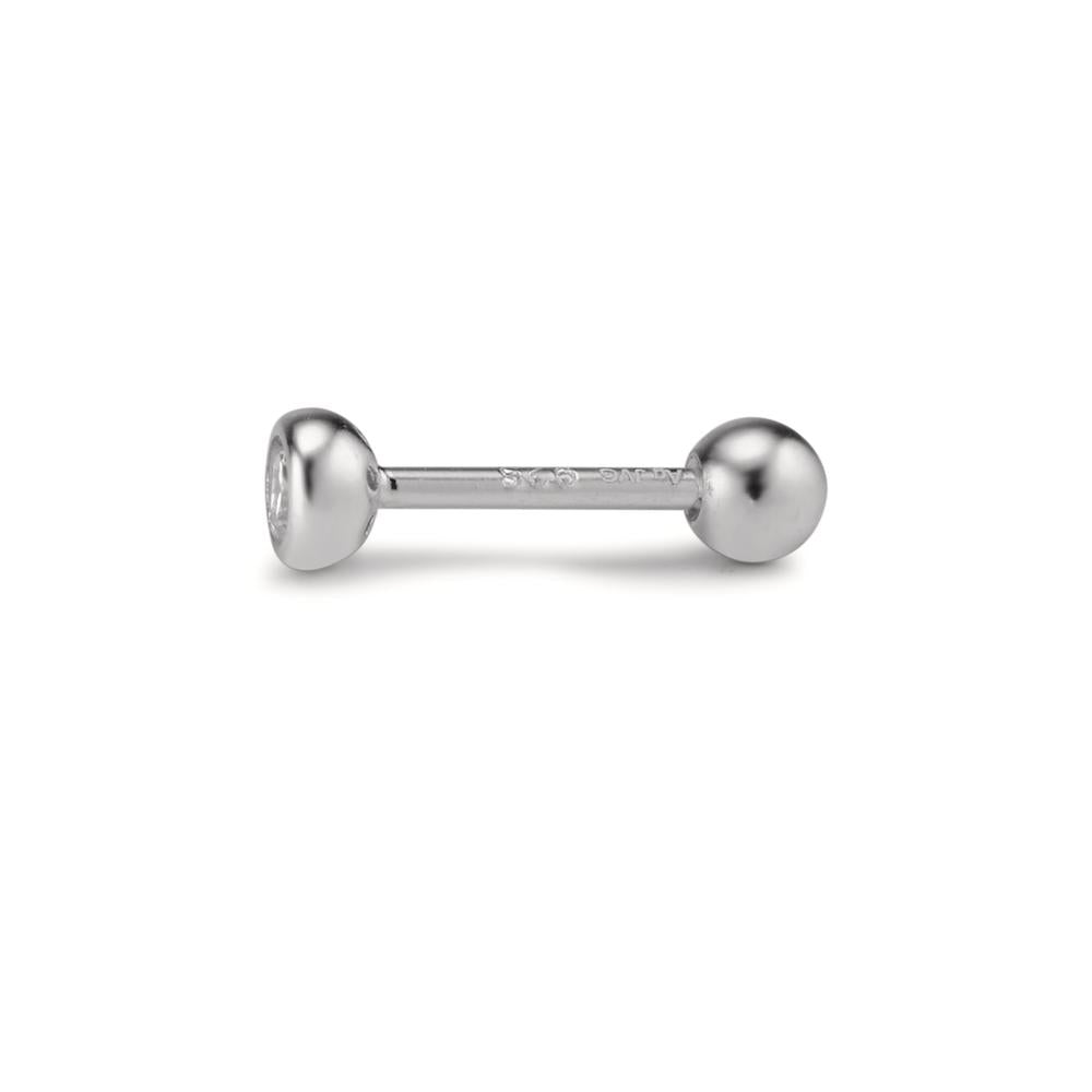 Piercing Argento Zirconia rodiato Ø3.5 mm