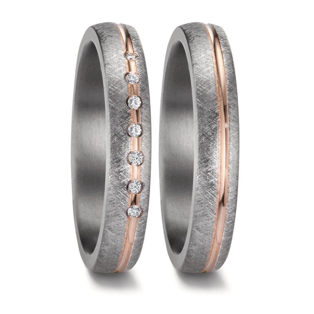 Anello del partner 999 Tantalio, Oro rosa 585/14 kt