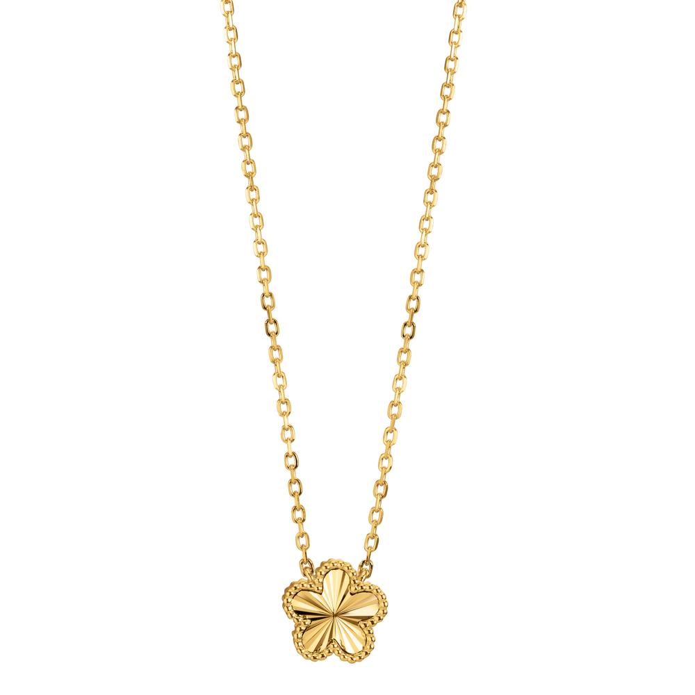 Collana Argento giallo dorato Fiore 40-45 cm