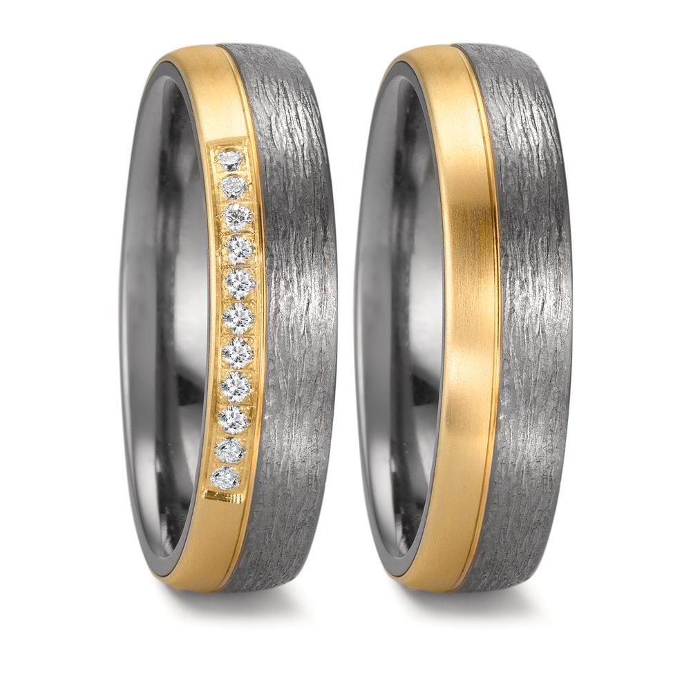 Anello del partner 999 Tantalio, Oro giallo 585/14 kt