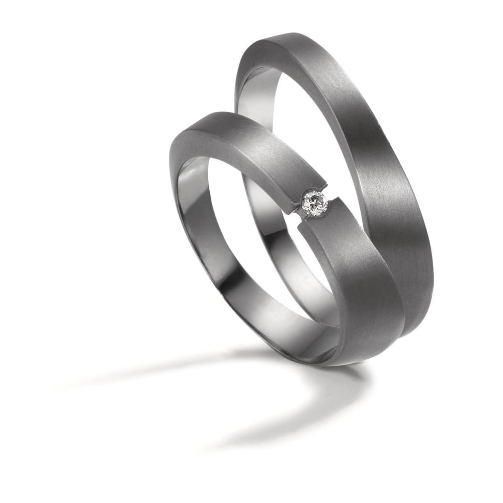 Anello del partner 999 Tantalio Diamante 0.03 ct, w-si