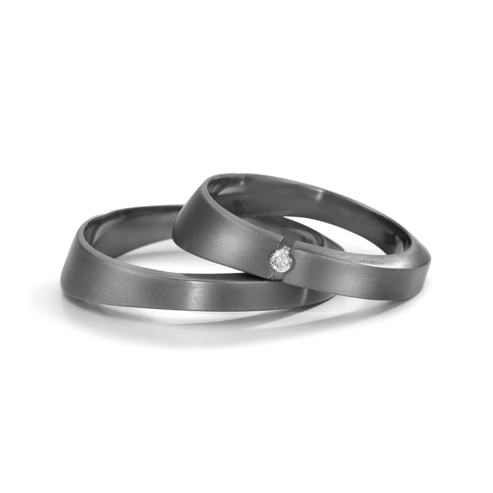 Anello del partner 999 Tantalio Diamante 0.03 ct, w-si