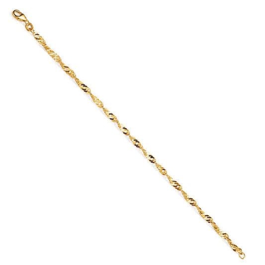 Bracciale Argento giallo dorato 17.5 cm