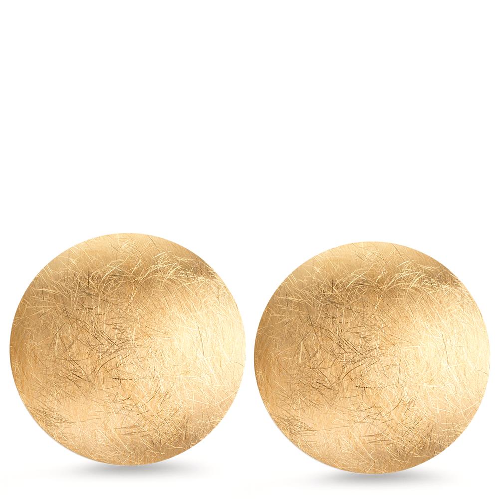 Orecchini a bottone Argento giallo dorato Ø22 mm