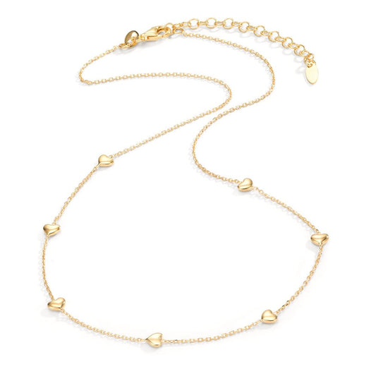 Collana Argento giallo dorato Cuore 40-44 cm