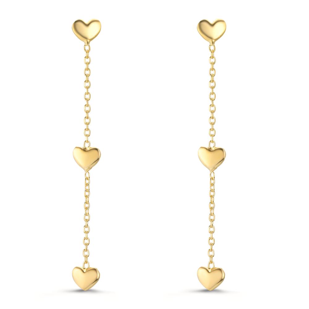 Orecchini Argento giallo dorato Cuore