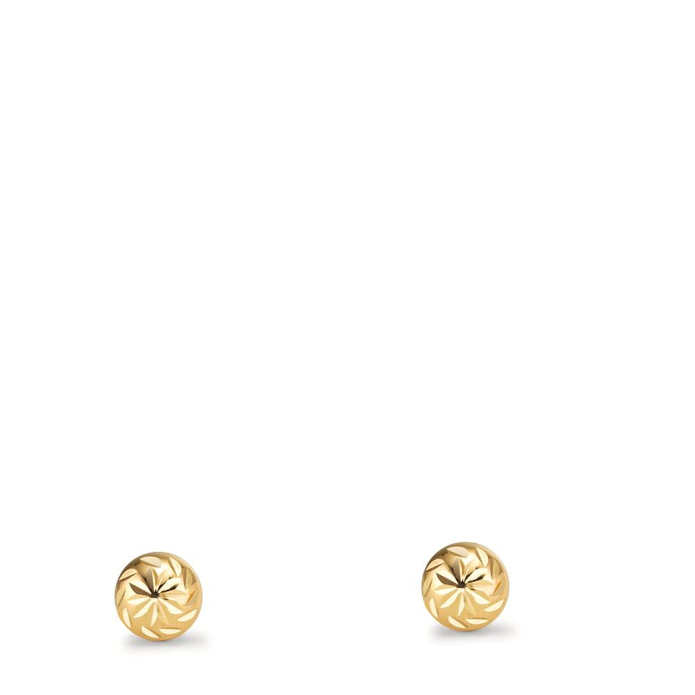 Orecchini a bottone Oro giallo 375/9K Ø4 mm