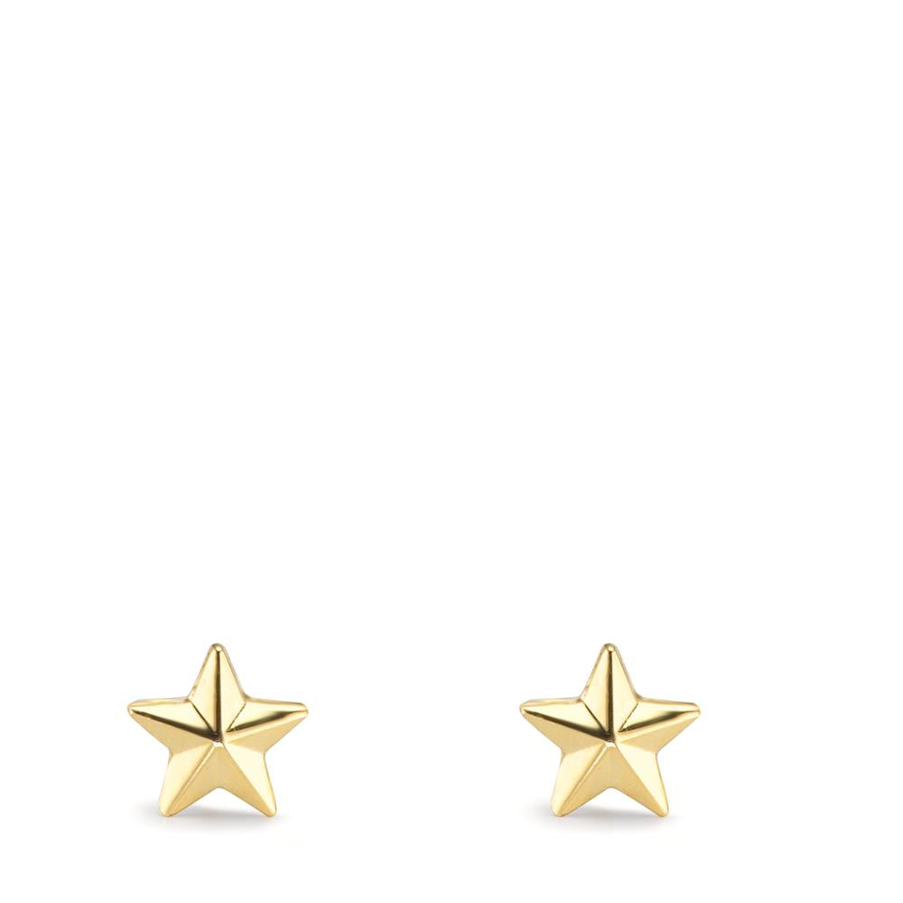 Orecchini a bottone Oro giallo 375/9K Stella Ø4.5 mm