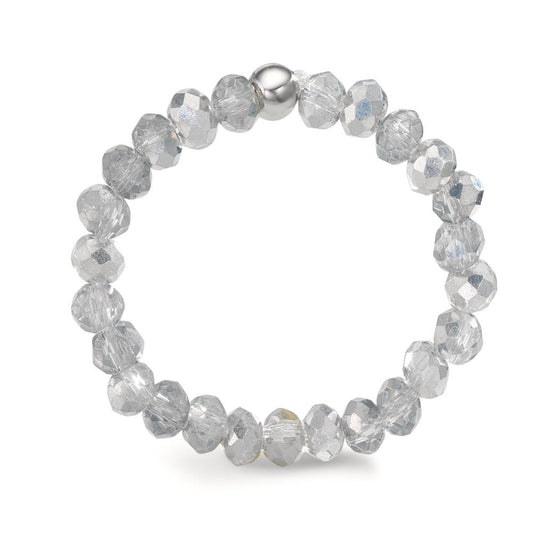 Anello Acciaio inossidabile Cristallo argento, 3 mm